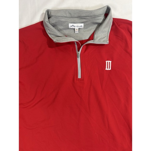 Peter Millar Other - Peter Millar Sweater Mens Size XL Red Quarter 1/4 Zip Pullover Golf Crown Logo